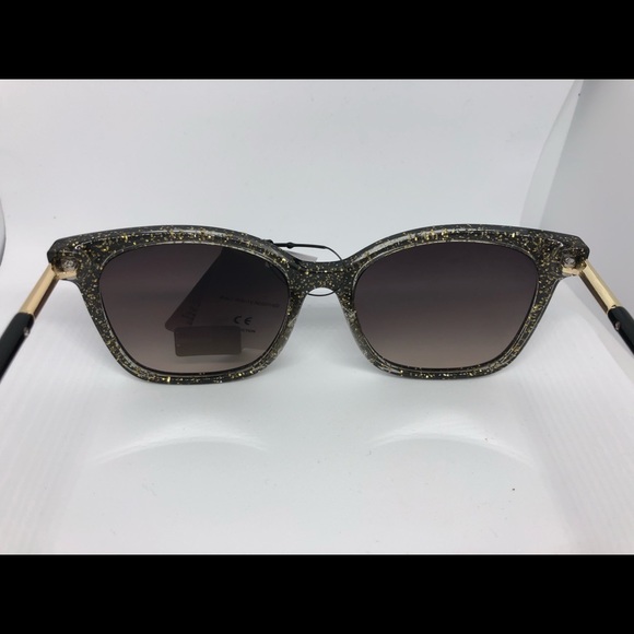 🆕 VG Black with Gold Sparkle Fashion Sunglasses - Picture 6 of 7